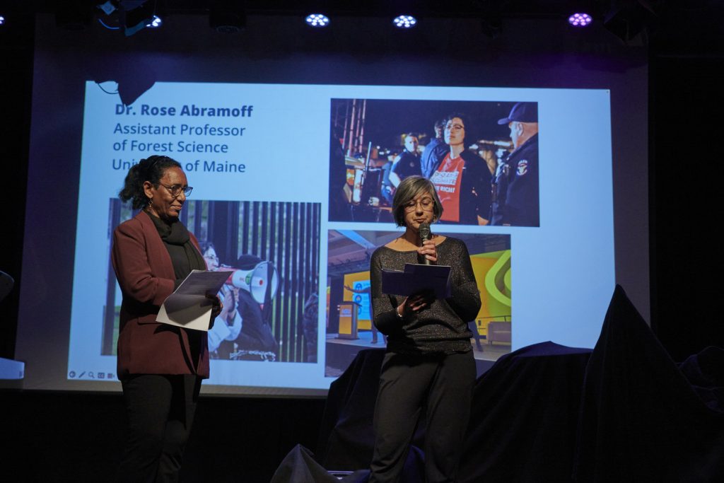 Dr. Payal Parekh talking to Scientific Advisory Board Member Dr. Mariam A. Wagialla