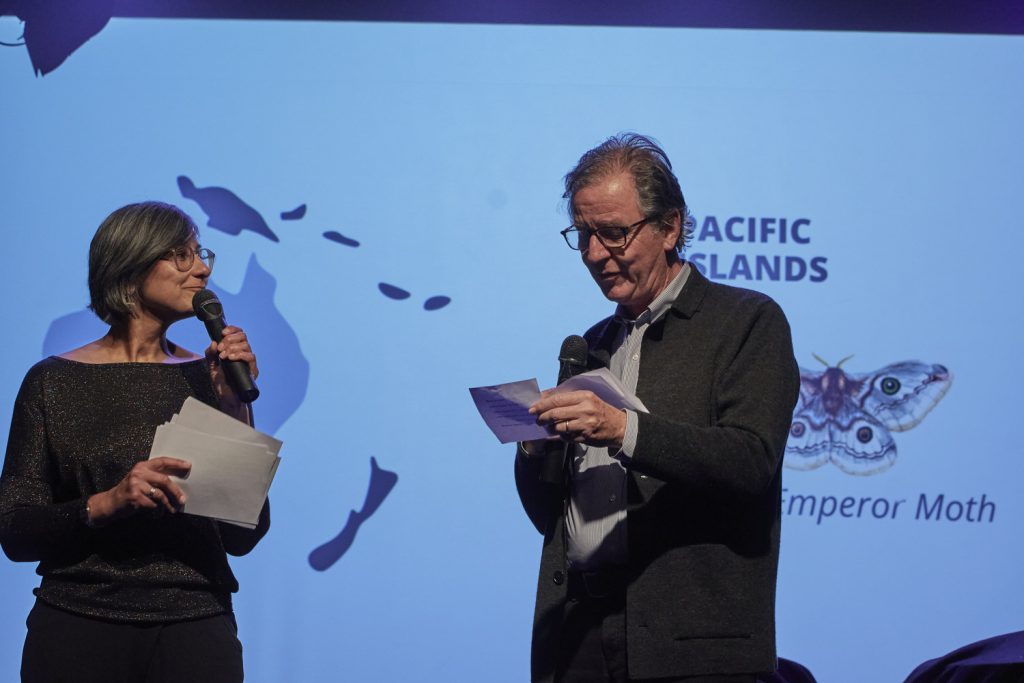 Dr. Payal Parekh talking to Scientific Advisory Board Member Dr. Michael Staudinger